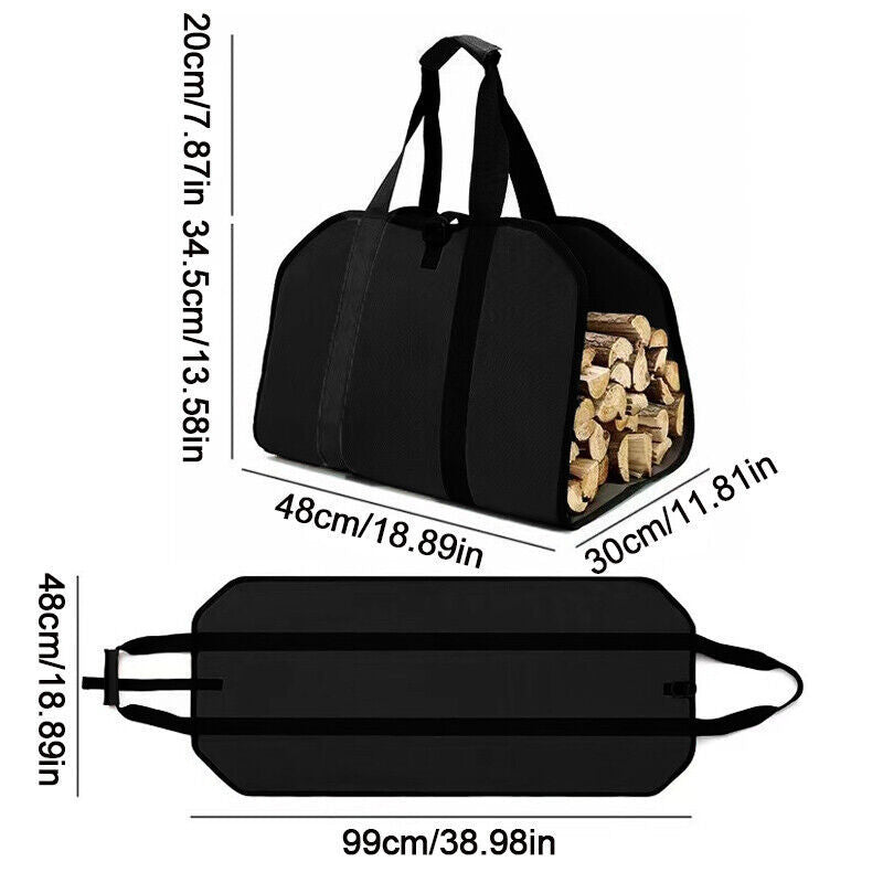 Canvas Firewood Log carrier