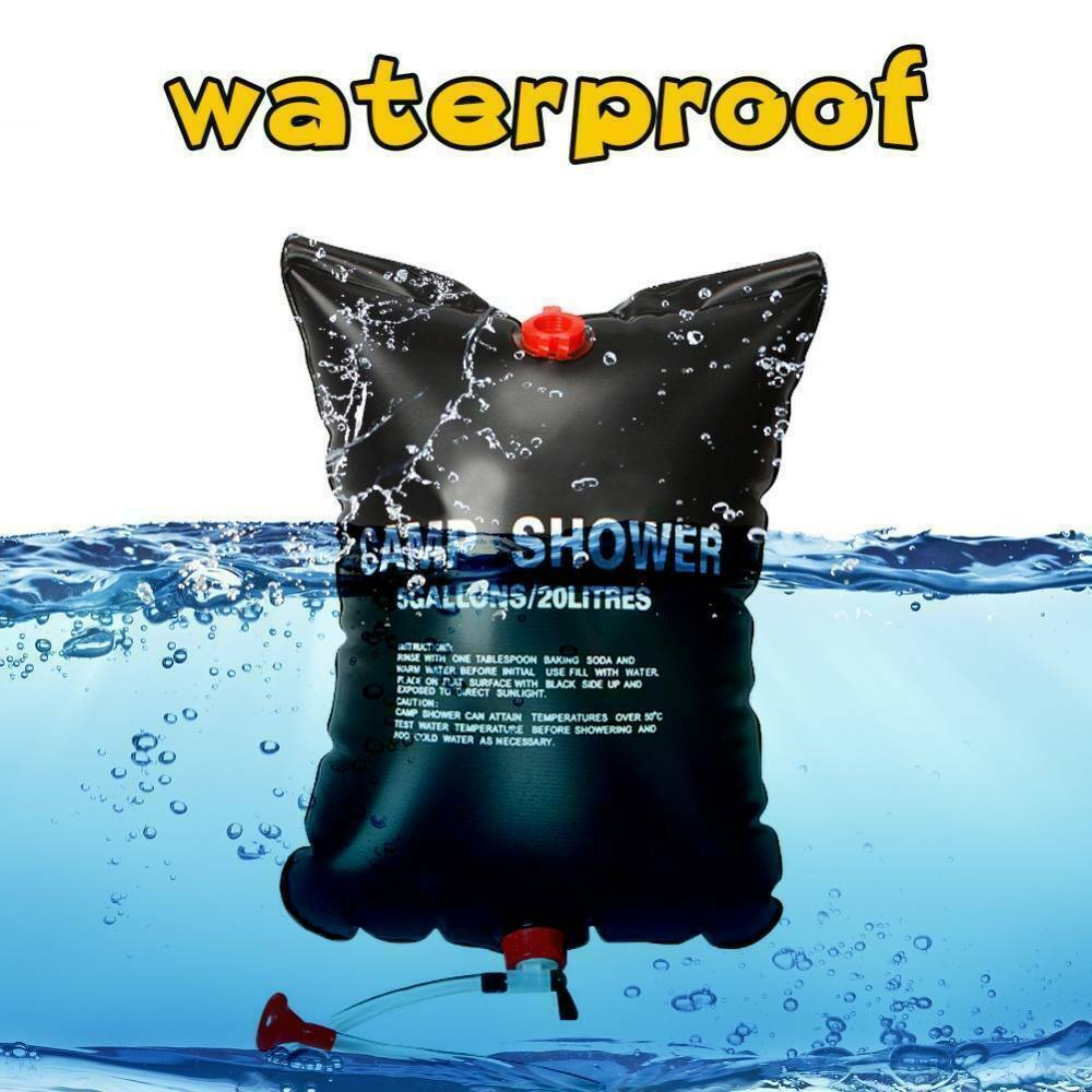 20L Camping Shower bag that is Portable and Compact also Sun Heating