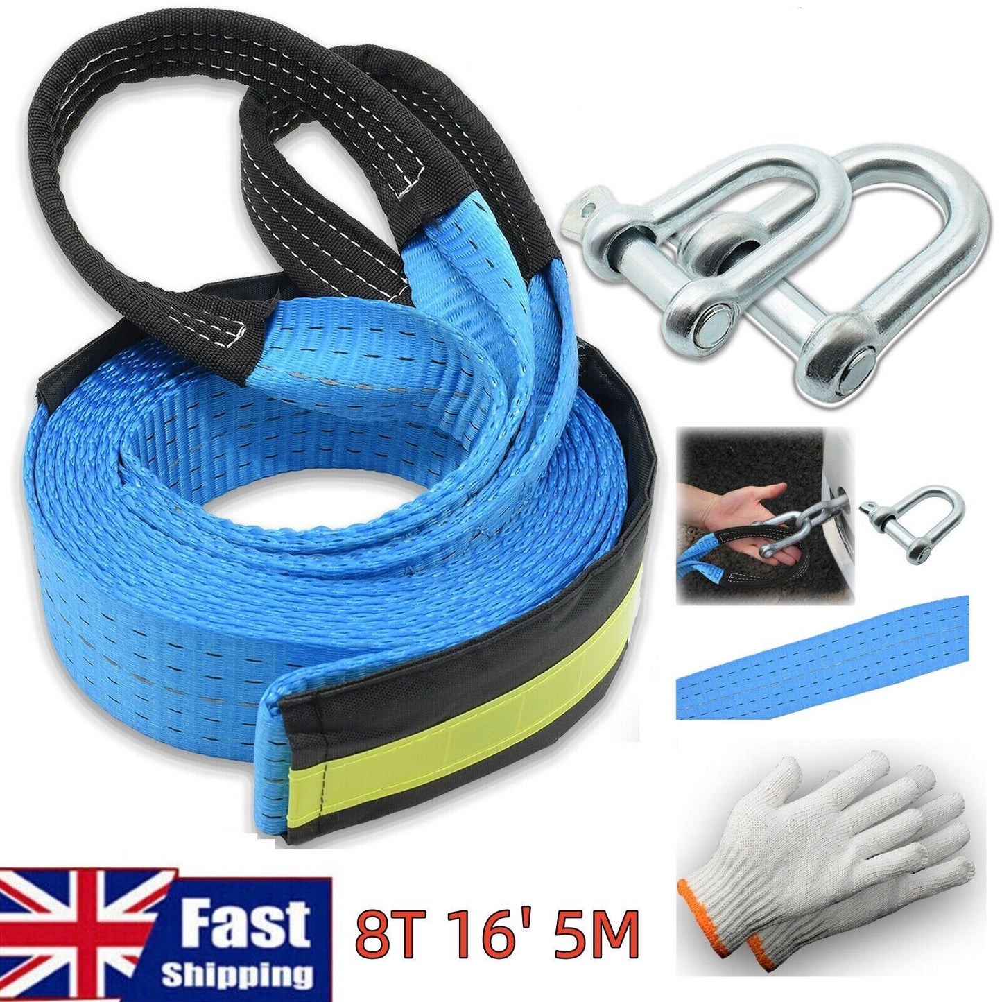 5M Heavy Duty Towing Strap
