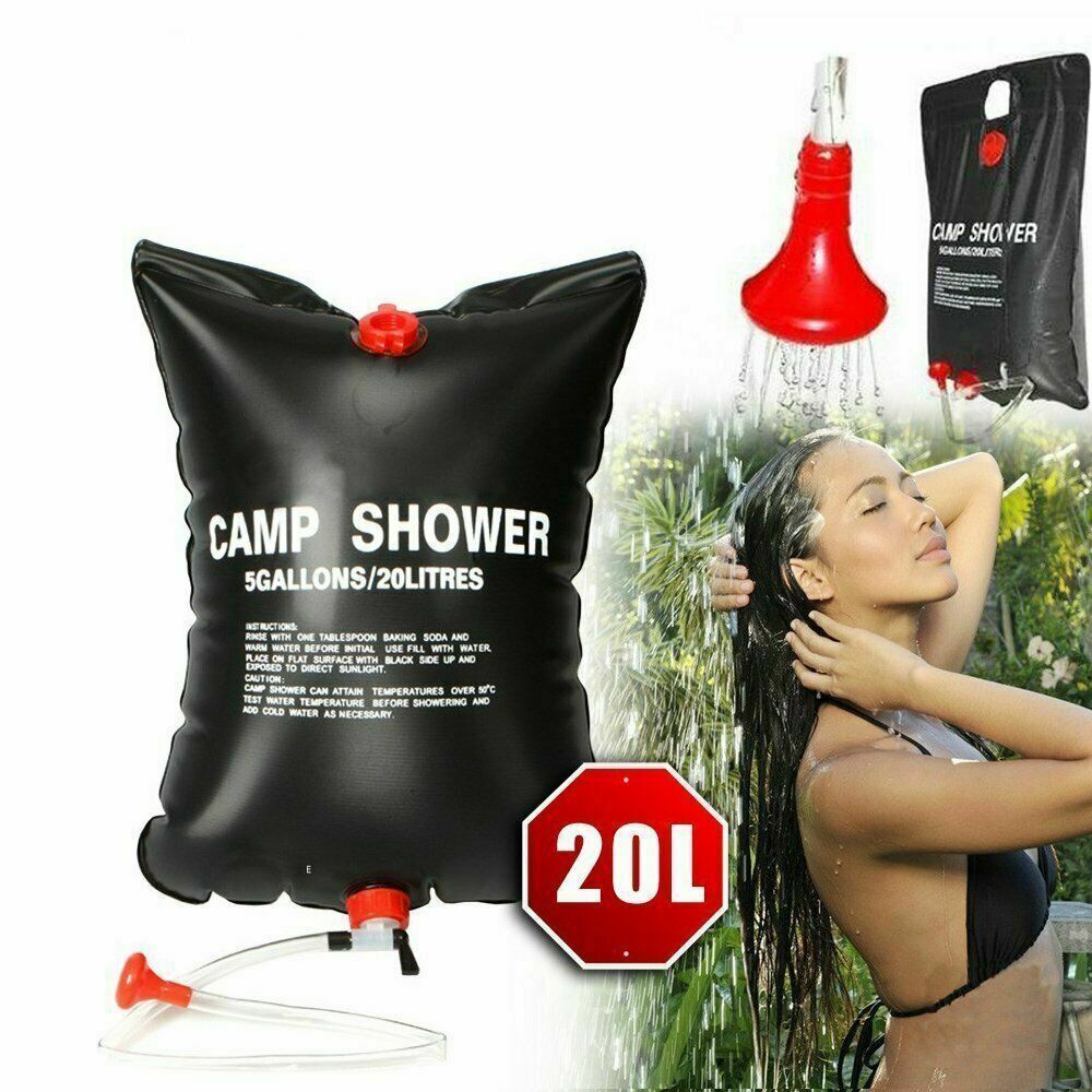20L Camping Shower bag that is Portable and Compact also Sun Heating