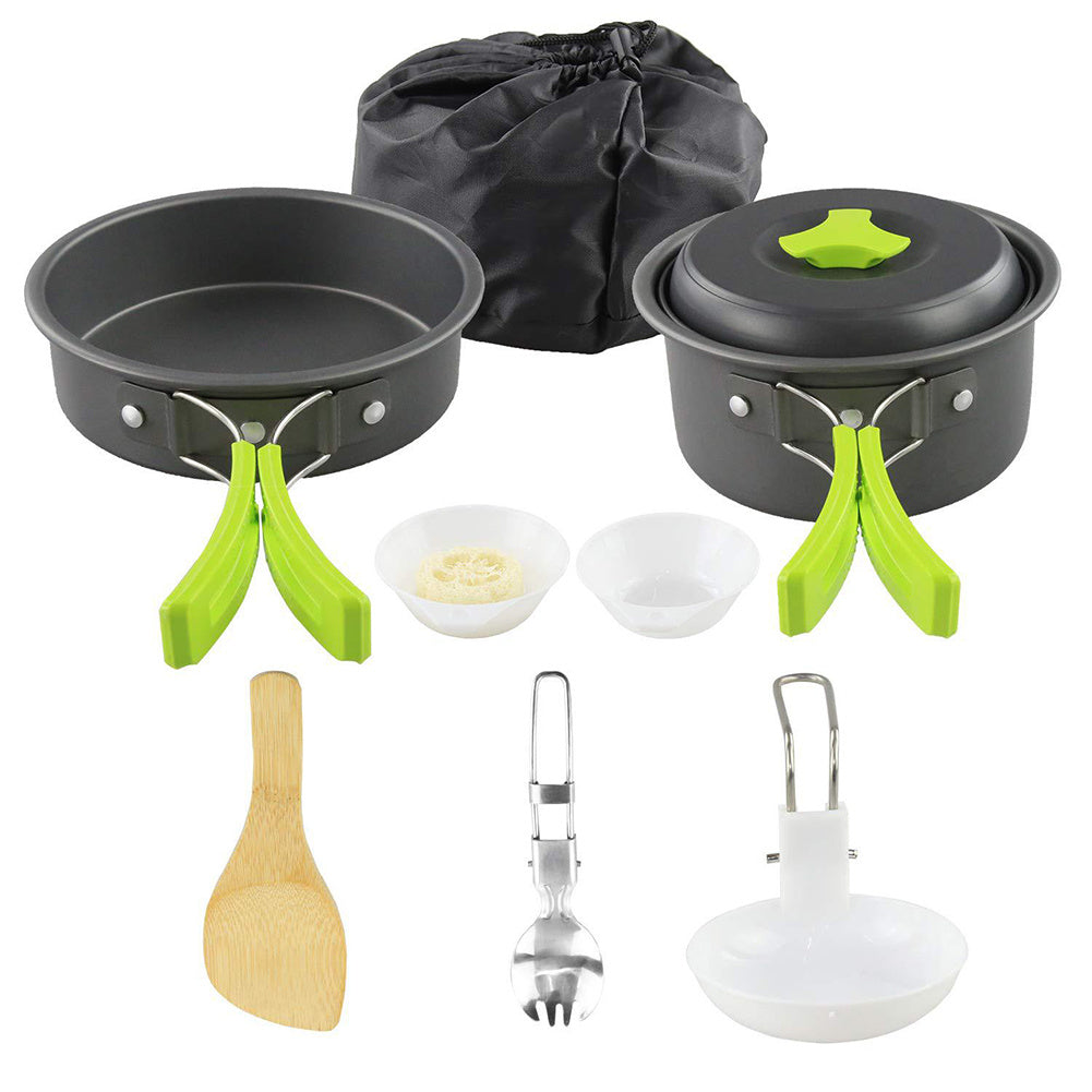 Camping Cookware Kit Outdoor Cooking Set Aluminum Equipment