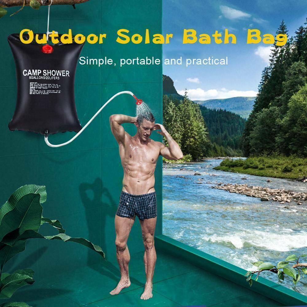 20L Camping Shower bag that is Portable and Compact also Sun Heating