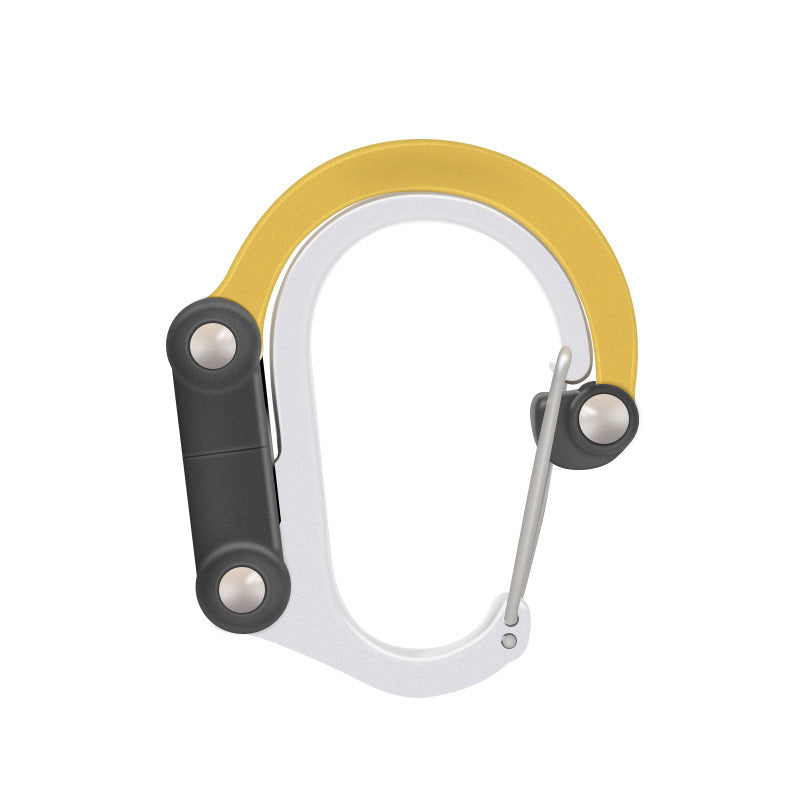 Hybrid Gear Clip - Carabiner Rotating Hook Clip Non-Locking Strong Clips For Camping, Fishing, Hiking and Travel