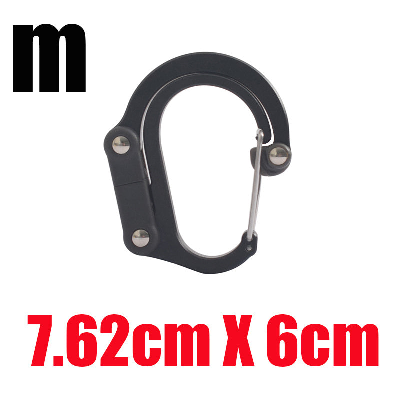 Hybrid Gear Clip - Carabiner Rotating Hook Clip Non-Locking Strong Clips For Camping, Fishing, Hiking and Travel