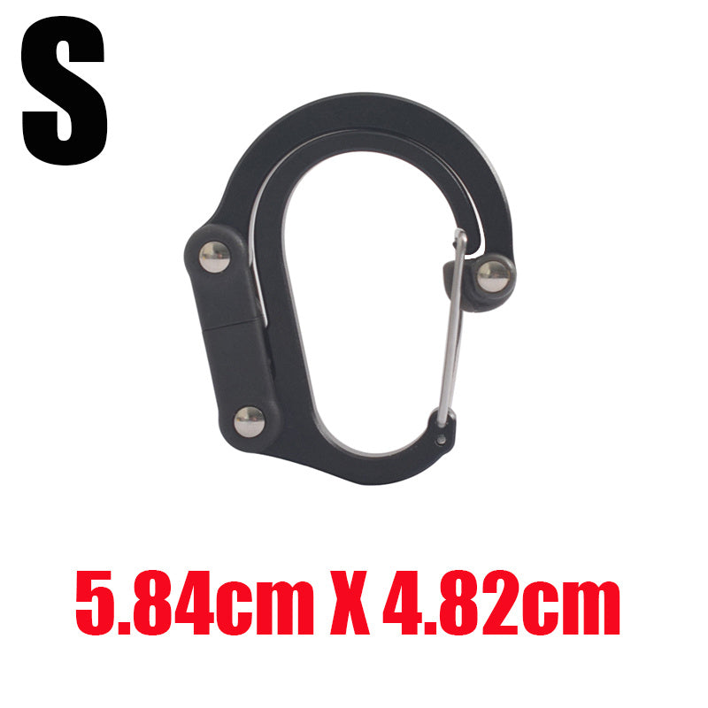 Hybrid Gear Clip - Carabiner Rotating Hook Clip Non-Locking Strong Clips For Camping, Fishing, Hiking and Travel