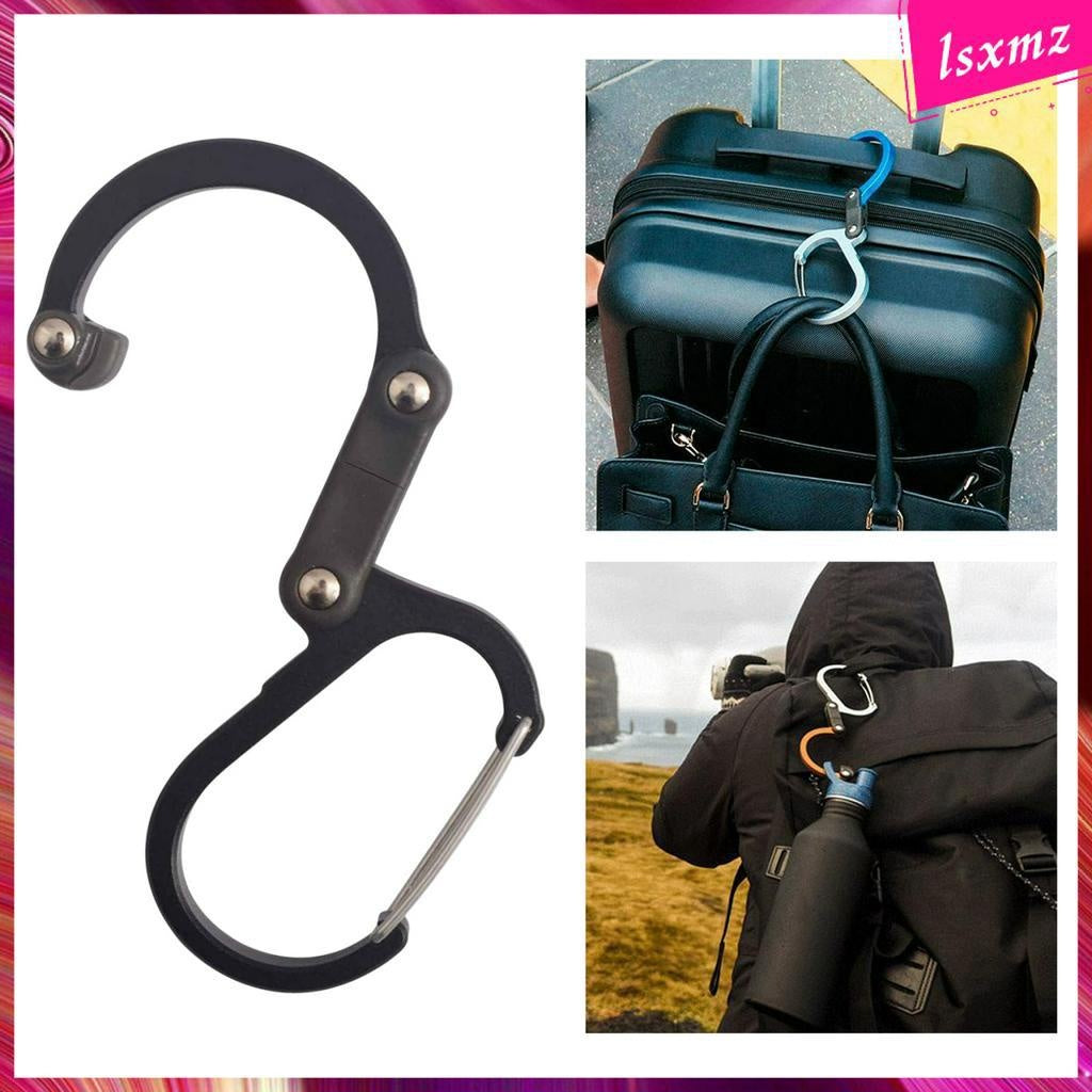 Hybrid Gear Clip - Carabiner Rotating Hook Clip Non-Locking Strong Clips For Camping, Fishing, Hiking and Travel